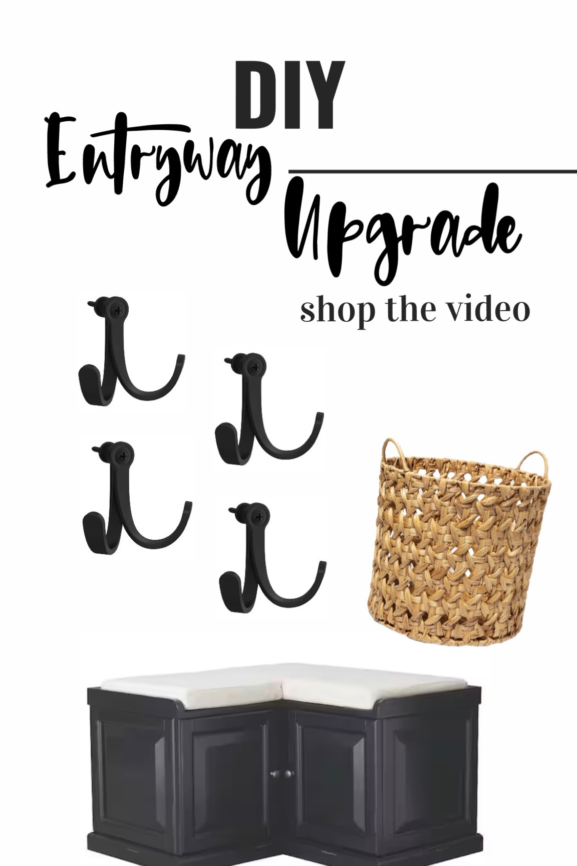 Easy entryway upgrade 🖤✨

#LTKhome #LTKkids #LTKfamily