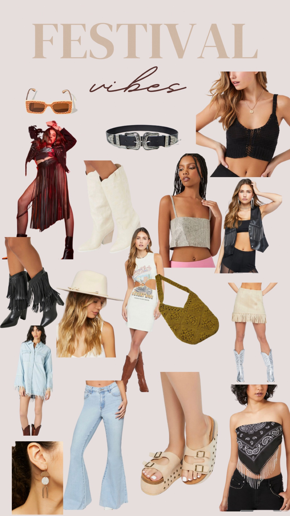 Festival vibe finds!

Festival, country concert, spring, concert, concert outfit, country concert outfits, festival outfits, festival clothes

#LTKSeasonal #LTKFestival #LTKsalealert