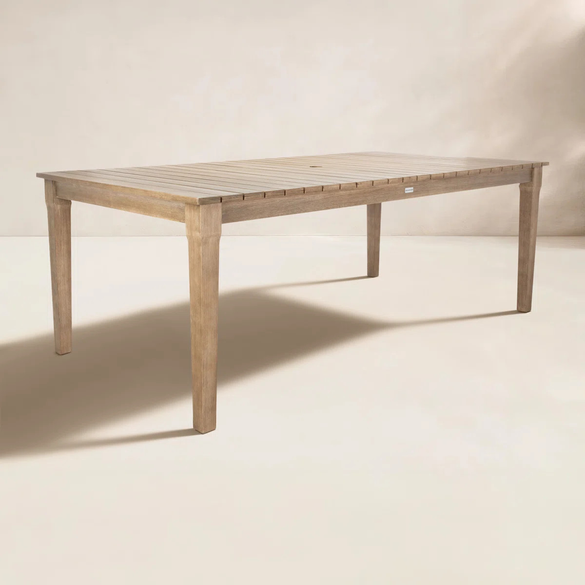 Samya Rectangular Eucalyptus Outdoor Dining Table With Umbrella Hole , 81.4'' in. W 42.7'' in. DB... | Wayfair North America