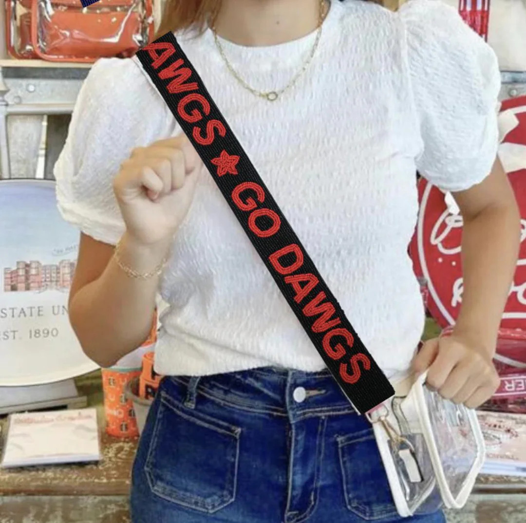 Go Dawgs UGA Beaded Purse Straps, University of Georgia football, Tailgate, Go Dawgs, Game day ac... | Etsy (US)