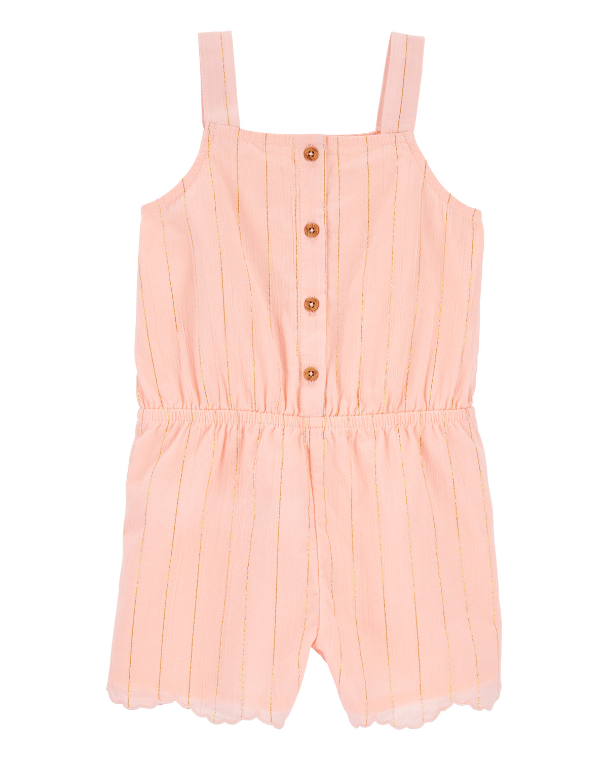 Toddler Boho Button-Up Crinkle Romper - Coral - Carter's | Carter's | Carter's Inc