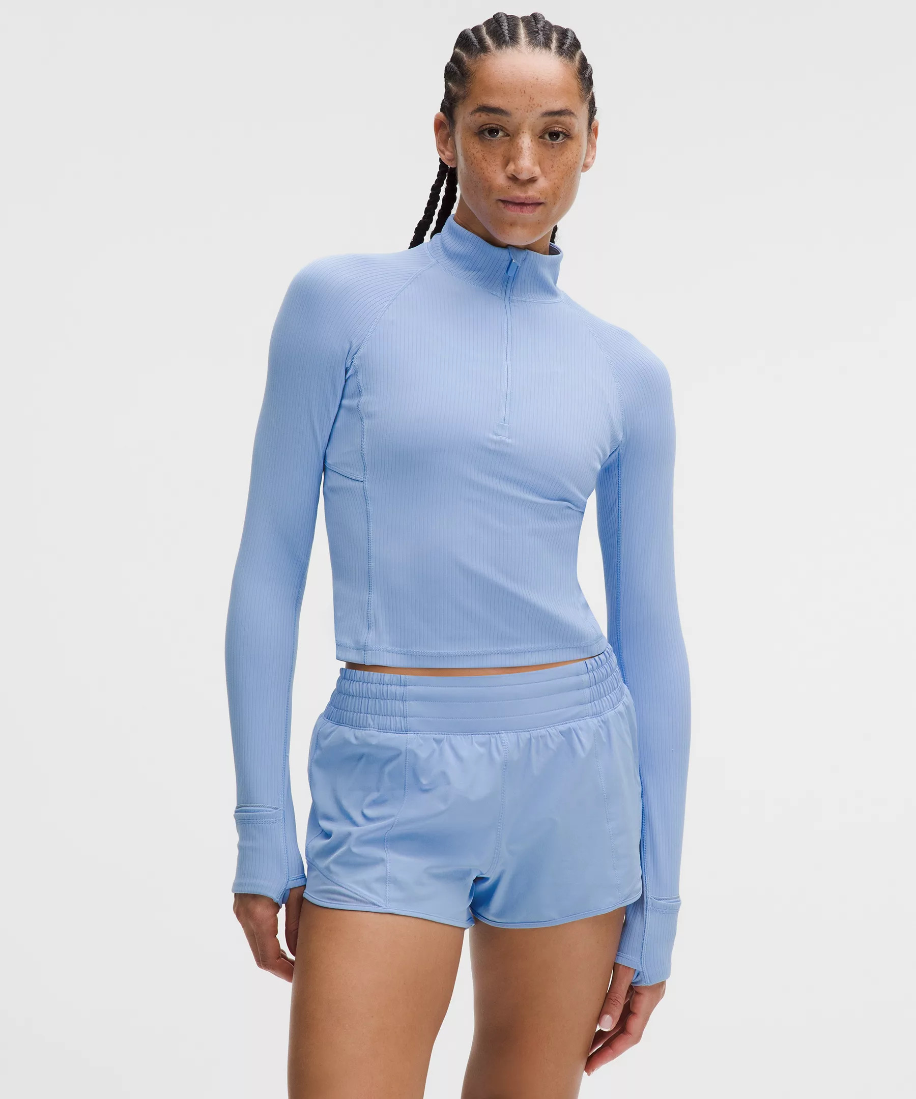 It's Rulu Ribbed Cropped Half Zip | Lululemon (US)