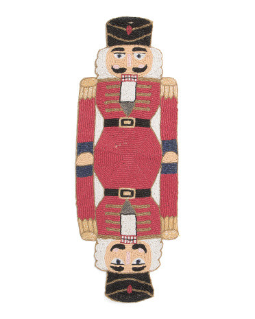 Figural Nutcracker Beaded Table Runner | TJ Maxx
