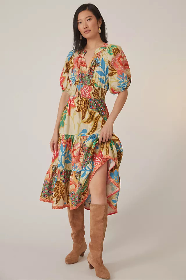 Puff-Sleeved Maxi Dress | Anthropologie (US)