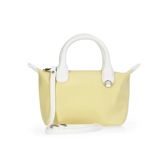 No Boundaries Women's Mini Tote Crossbody Bag, Lemon Ice | Walmart (US)