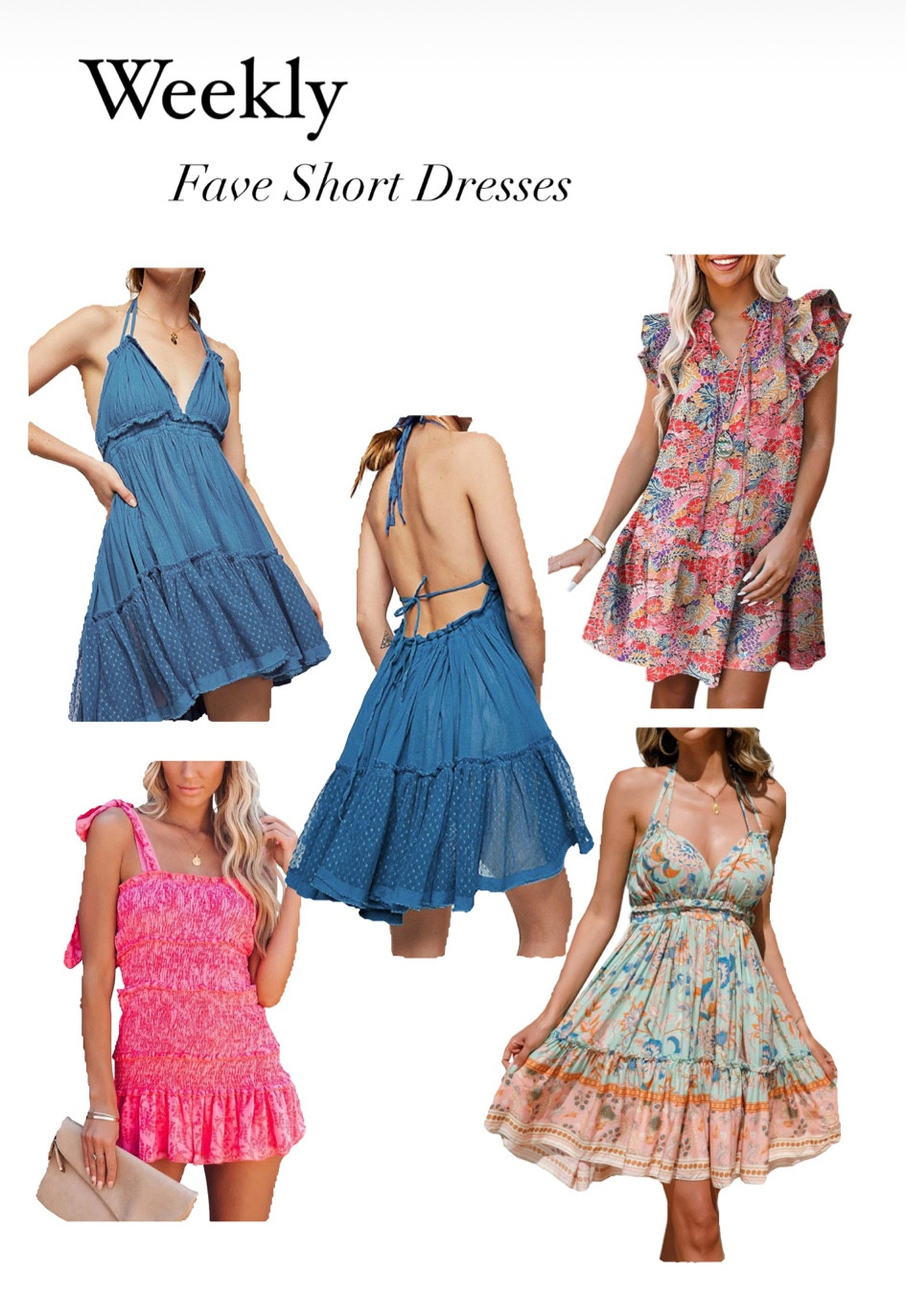 Weekly fave summer short dresses. 
Summer Dresses 
Summer Outfits 
OOTD 
Summer Dress 

#LTKSeasonal #LTKStyleTip #LTKSummerSales