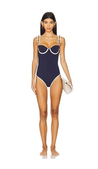 Saudade x REVOLVE Pearl One Piece in Navy. - size S | Revolve Clothing (Global)
