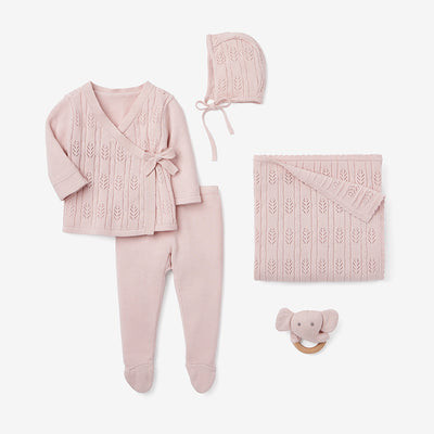 Blush Pink Baby Layette Set w. Box | Elegant Baby