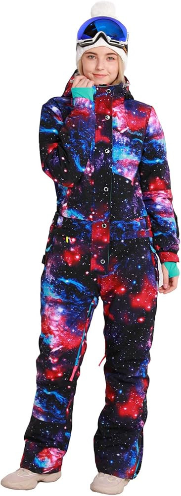 Bluemagic Womens Snowsuit One Pieces Ski Suits Jumpsuits Colorful Coveralls Snowboard Jackets | Amazon (US)