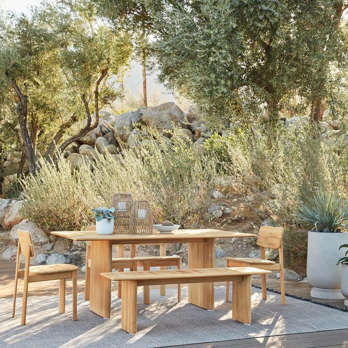 Anton Outdoor Teak Dining Table (72"–96") | West Elm (US)