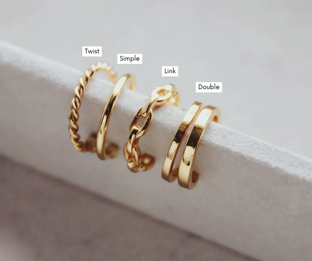 Ear Cuff Stud Earring, 18K Gold Plated 925 Silver filled, Tarnish Resistant Minimalist , Dainty, ... | Etsy (US)