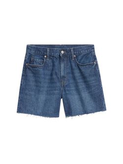 Higher High-Waisted Button-Fly Sky-Hi A-Line Distressed Cut-Off Jean Shorts for Women -- 3-inch i... | Old Navy (US)