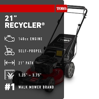 Toro Recycler 21-in Gas Self-propelled lawn mower with 140-cc Briggs and Stratton Engine Lowes.co... | Lowe's