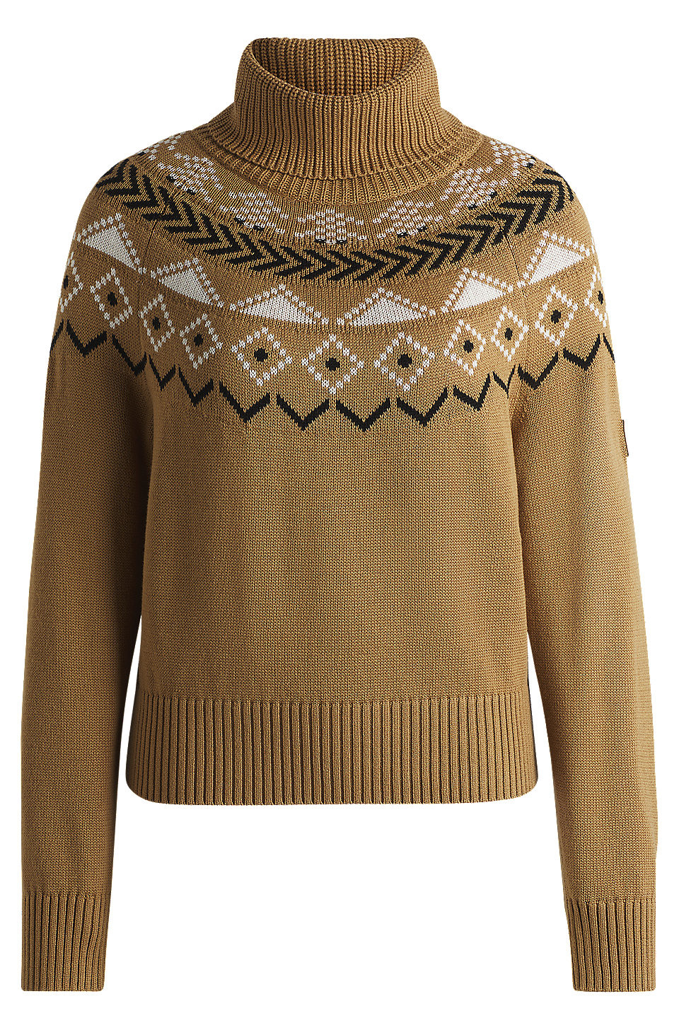 Equestrian rollneck sweater with knitted pattern | Hugo Boss (UK)