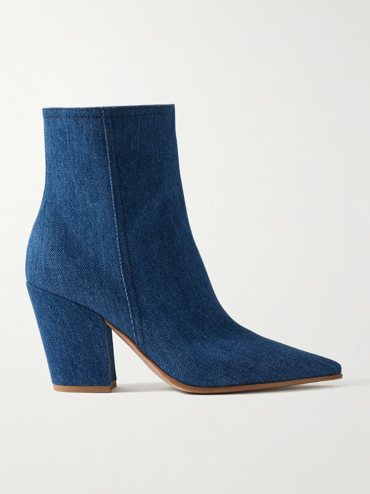 Gianvito Rossi - Keinna 65 Denim Ankle Boots - Blue | NET-A-PORTER (US)