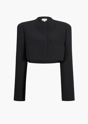 KHAITE - Samo Jacket In Black Crepe | Khaite