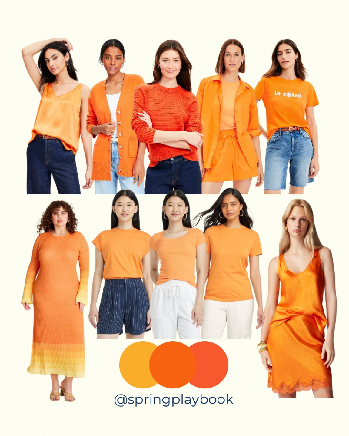 Orange! For Warm & Clear Springs!
Your orange is warm, clear, and bright! Skip anything that looks like it’s been mixed with brown or too much white. 

#createdcolorful #createdcolorfulspring #hocspring #tcispring #pcaspring #lightspring #warmspring #truespring #brightspring #clearspring #paintboxspring #bluespring


#LTKFallSale #LTKSeasonal #LTKSaleAlert