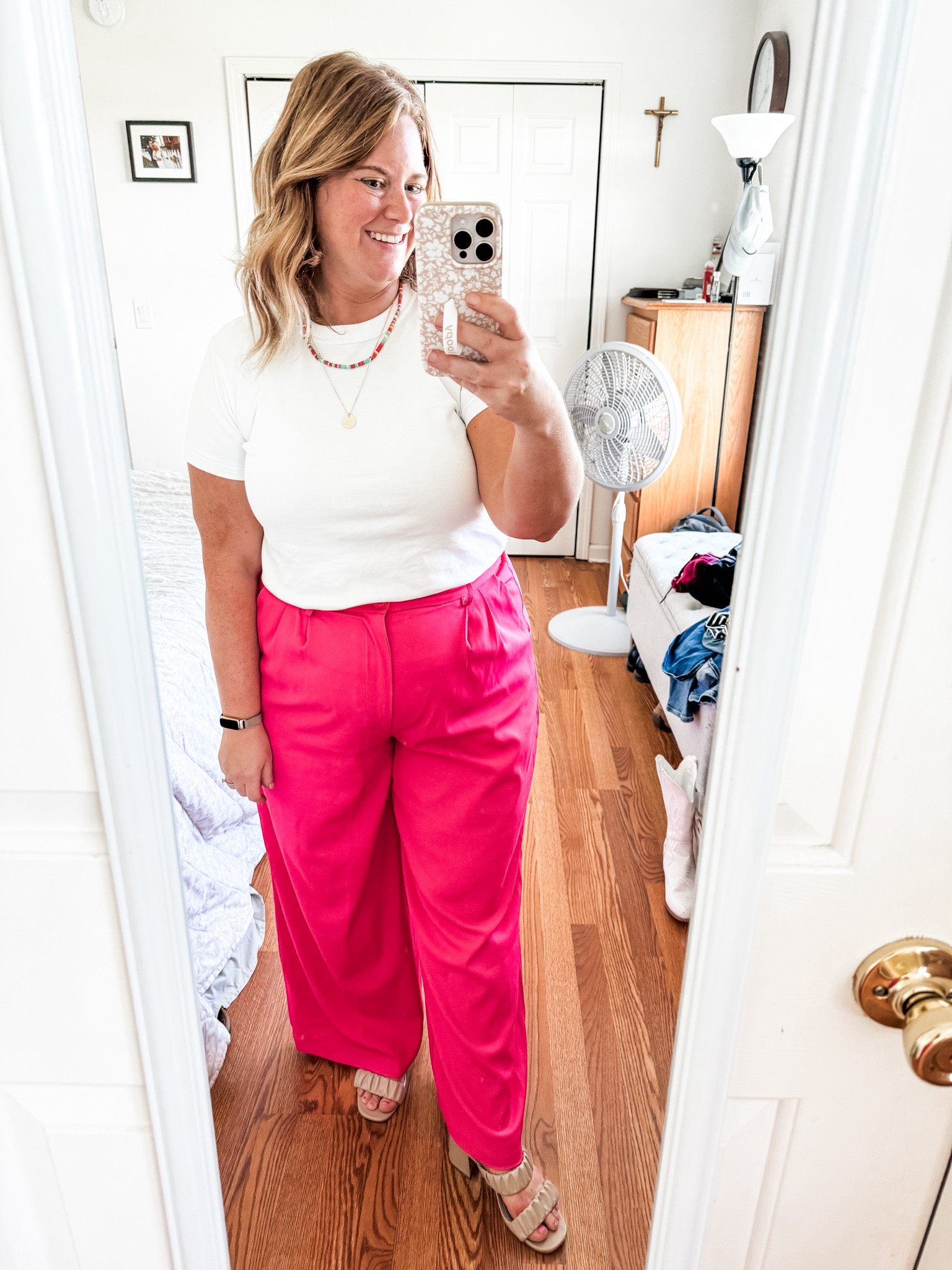 My pants are from a different seller that is currently sold out but these look the same! 

#LTKMidsize #LTKWorkwear #LTKFindsUnder50