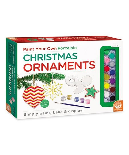 MindWare Paint Your Own Porcelain Christmas Ornament Set | Zulily