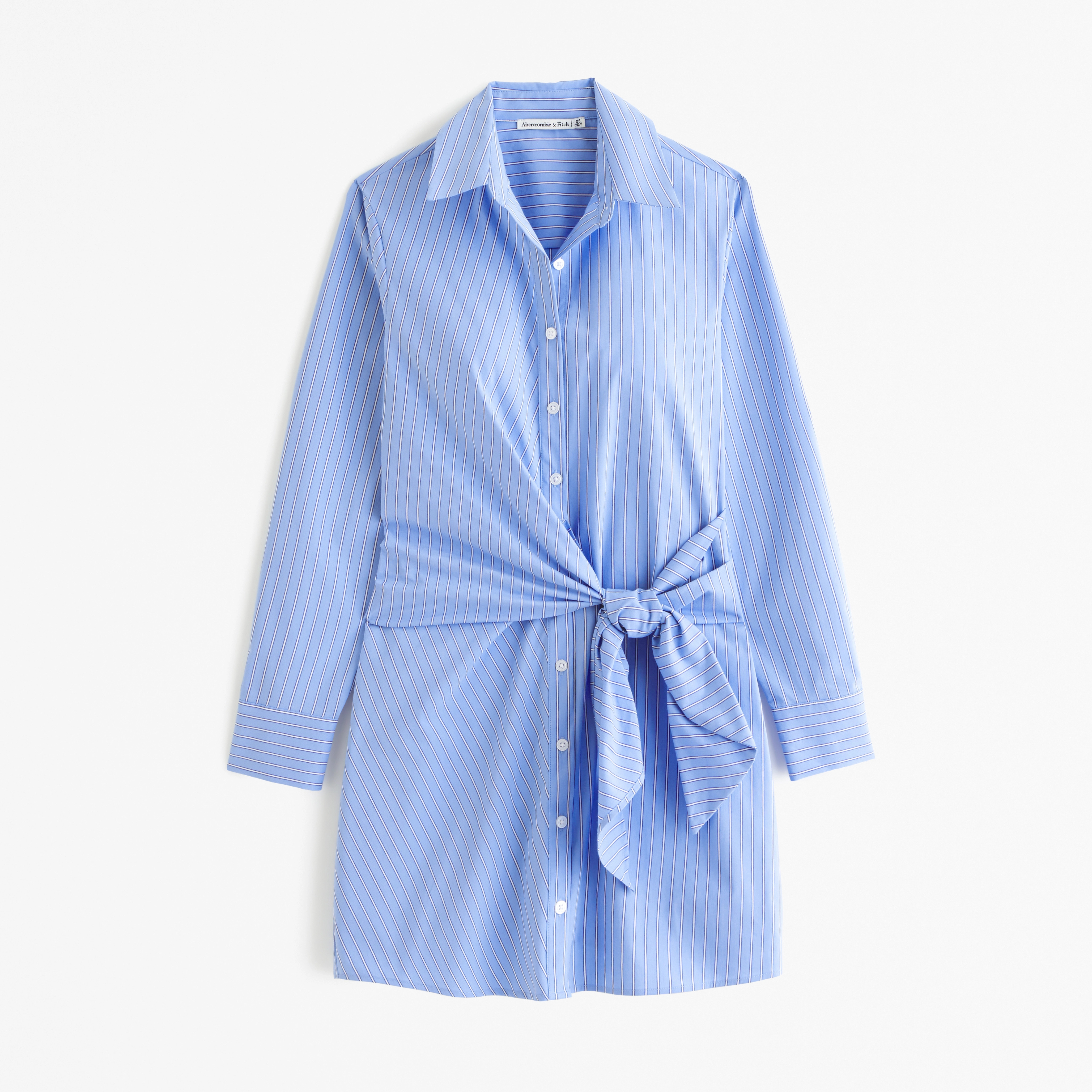 Long-Sleeve Wrap Shirt Dress | Abercrombie & Fitch (US)