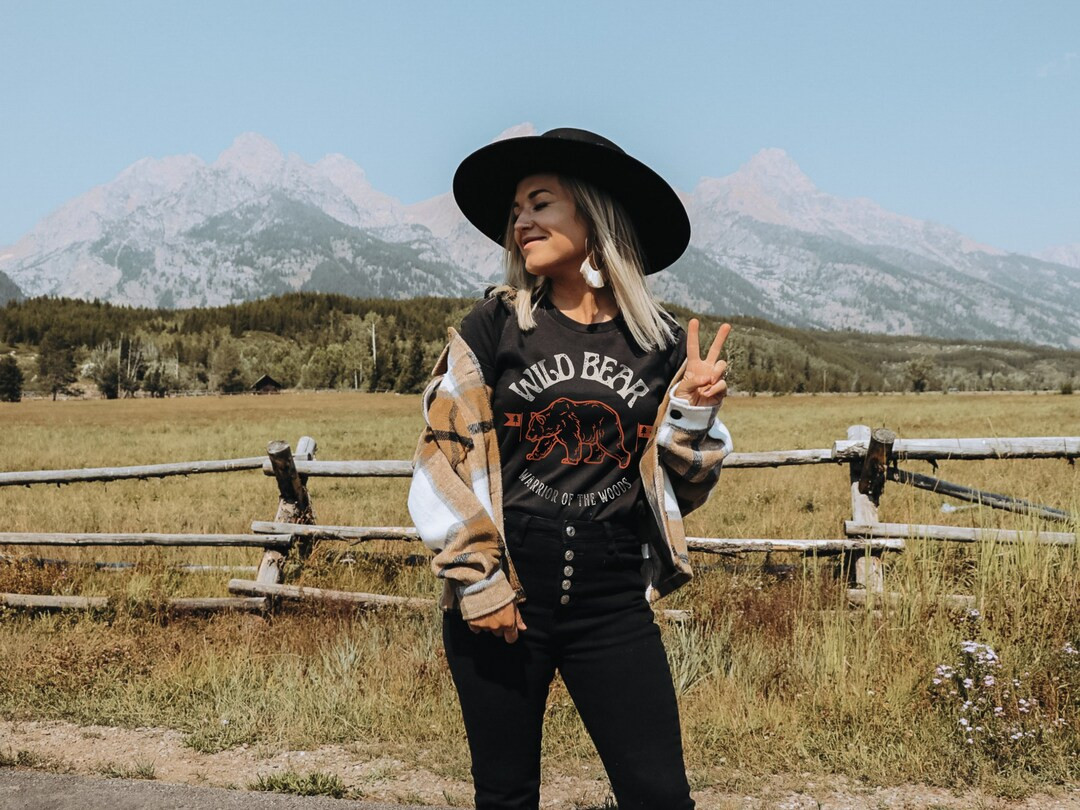 Wild Bear Warrior of the Woods T-shirt, Bella Canvas Unisex Graphic Tshirt Dress, Outdoorsy Bear ... | Etsy (US)