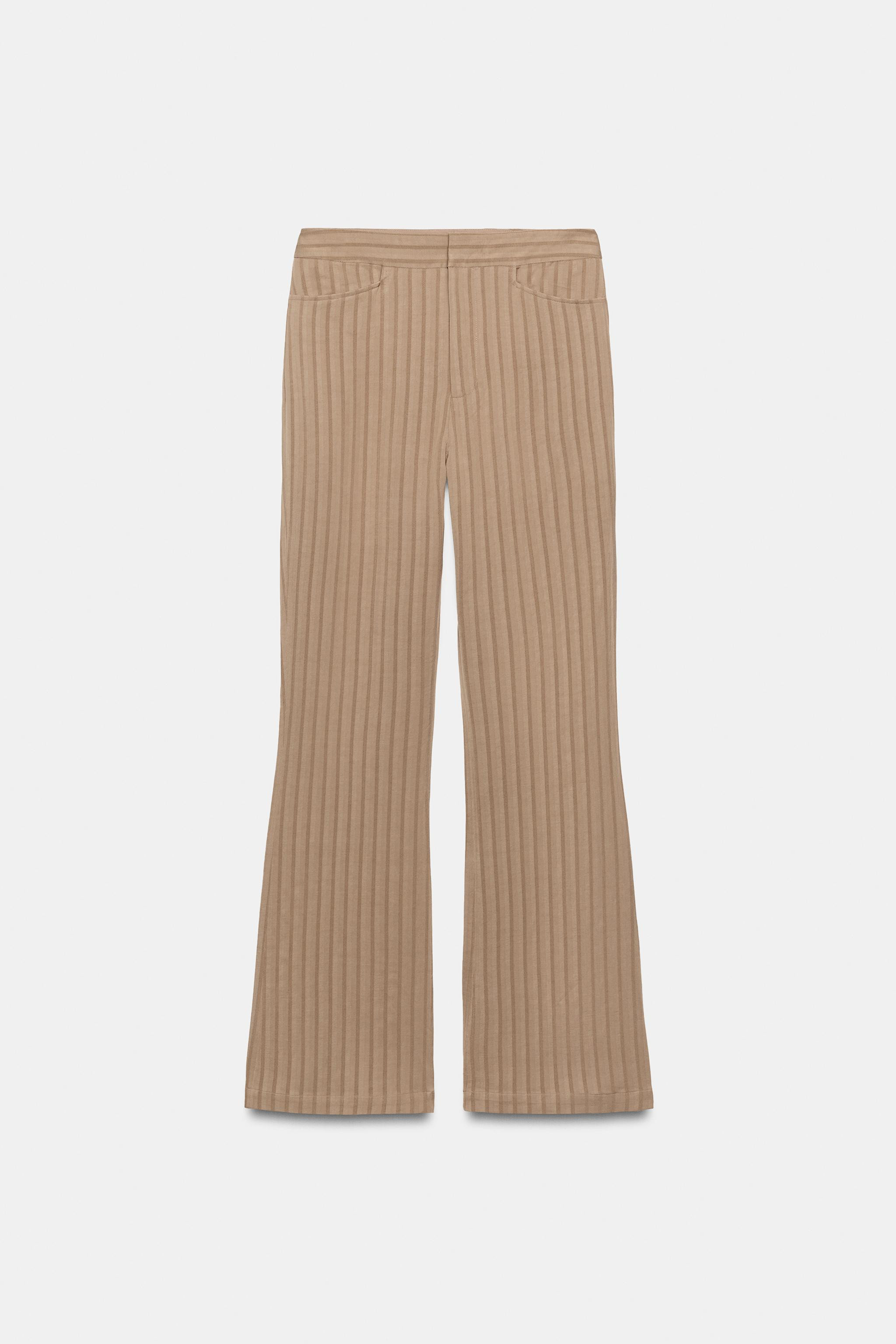 ZW COLLECTION FLARE STRIPED TROUSERS | Zara UK