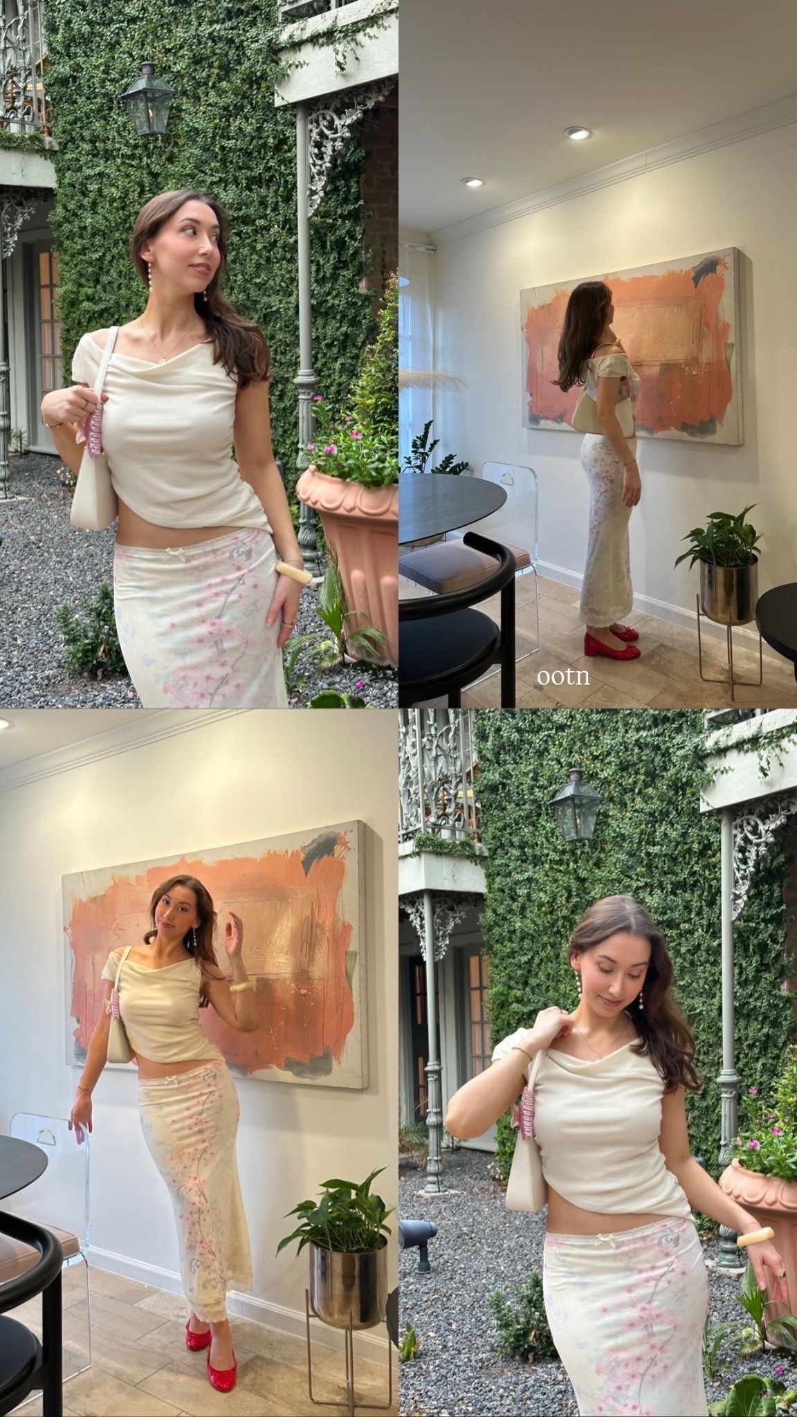 friday night dinner outfit 🤍 
top + skirt: tiger mist (wearing s in both)
heels: justfab (added similar)
bag: amazon
pastel lilac starfish claw clip: amazon
pearl drop earrings: old from target (added similar)

[neutral outfit ideas, parisian style, what to wear on a dinner date, cream asymmetrical off the shoulder top, lace cherry blossom print midi maxi skirt, sakura floral print outfits, soft girl, girly aesthetic, pinterest vibes, feminine style inspo, low rise skirts, art gallery fit, bridal shower inspiration] 

#LTKShoeCrush #LTKFindsUnder100 #LTKStyleTip