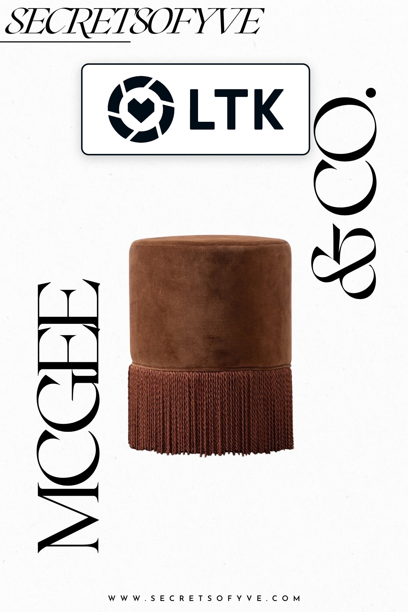 SecretsofYve: Gift guide - shop this  gorgeous velvet fringe stool. @mcgee&co
#Secretsofyve #ltkgiftguide
Always humbled & thankful to have you here.. New posts daily at 3pm & 4:15pm EST. 
CEO: PATESI Global & PATESIfoundation.org
@secretsofyve : where beautiful meets practical, comfy meets style, affordable meets glam with a splash of splurge every now and then. I do LOVE a good sale and combining codes! #ltkstyletip #ltksalealert #ltkfamily #ltku secretsofyve 

#LTKWedding #LTKHome #LTKSeasonal