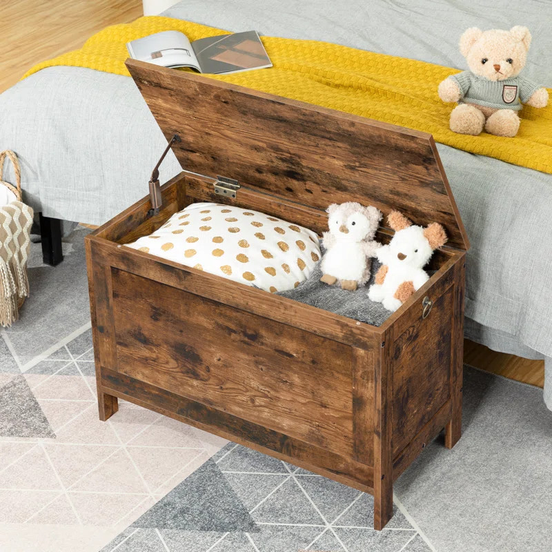 Flip Top Blanket Chest with Safety Hinge Storage Bench | Wayfair North America