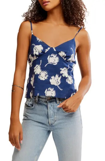 Free People Susie Floral Camisole in Navy Combo at Nordstrom Rack, Size X-Large | Nordstrom Rack