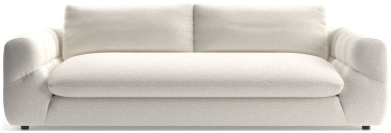 Cambria Olive Green Velvet Deep-Seat Sofa with Tufted Arms 96" + Reviews | Crate & Barrel | Crate & Barrel