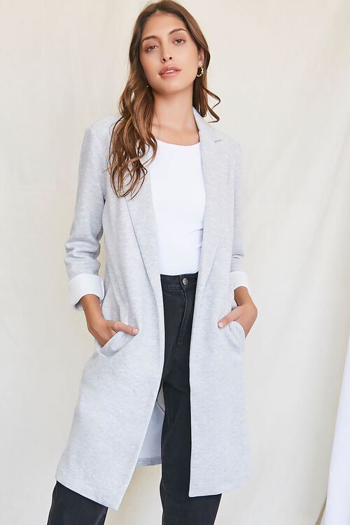 Heathered Knit Longline Jacket | Forever 21 (US)