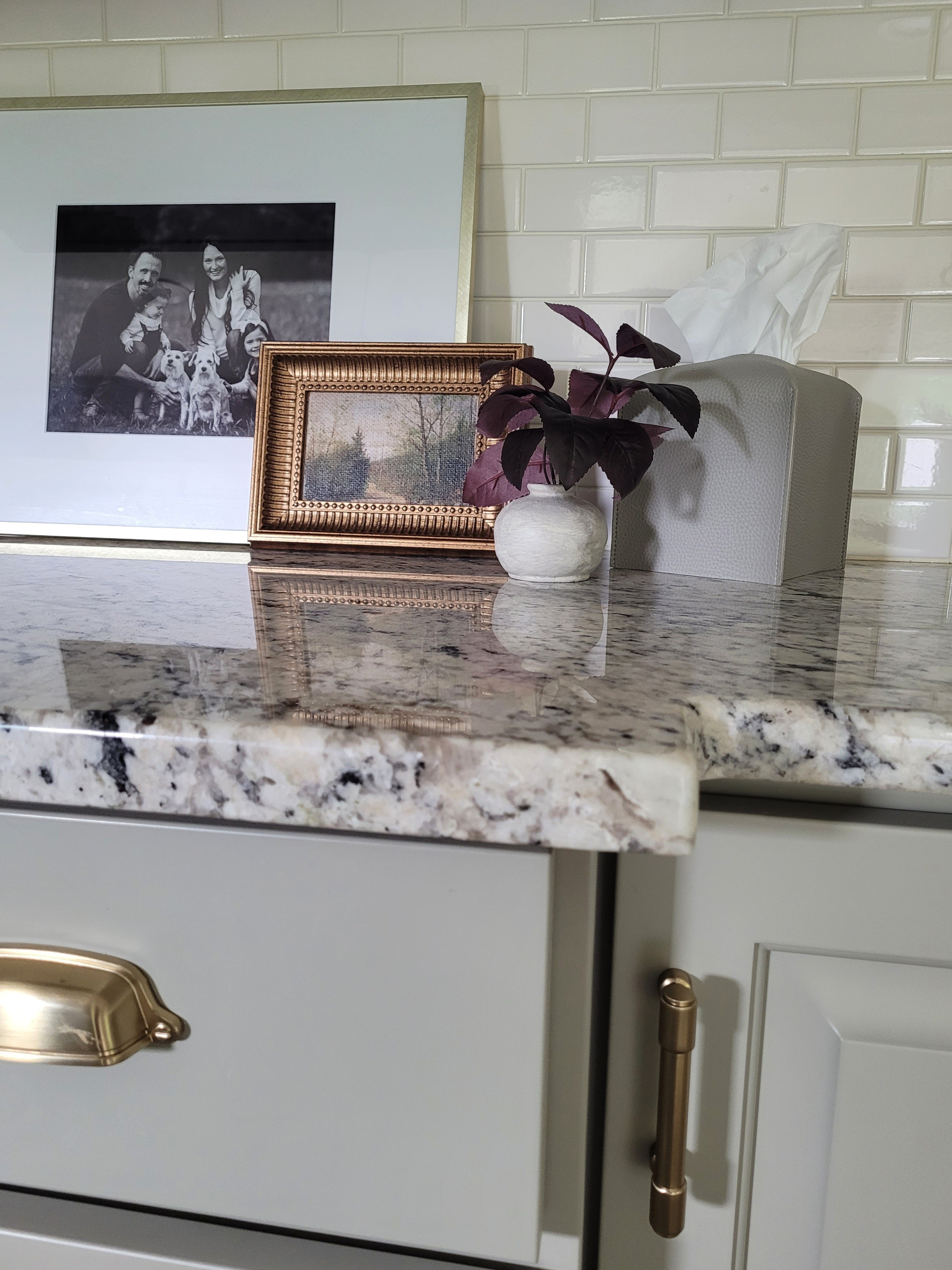 Little touches of fall decor in the kitchen with this vintage inspired mini wall art and faux fall stem arrangement! Fall home decor,  fall kitchen decor, kitchen hardware,  cabinet hardware, gallery frame

#LTKHome #LTKSeasonal #LTKStyleTip