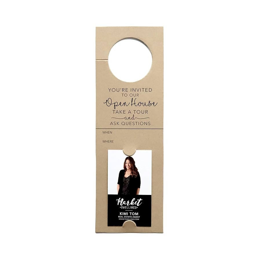 Vertical "You're Invited to Our Open House" | Door Hanger | 15-DH005 | Amazon (US)