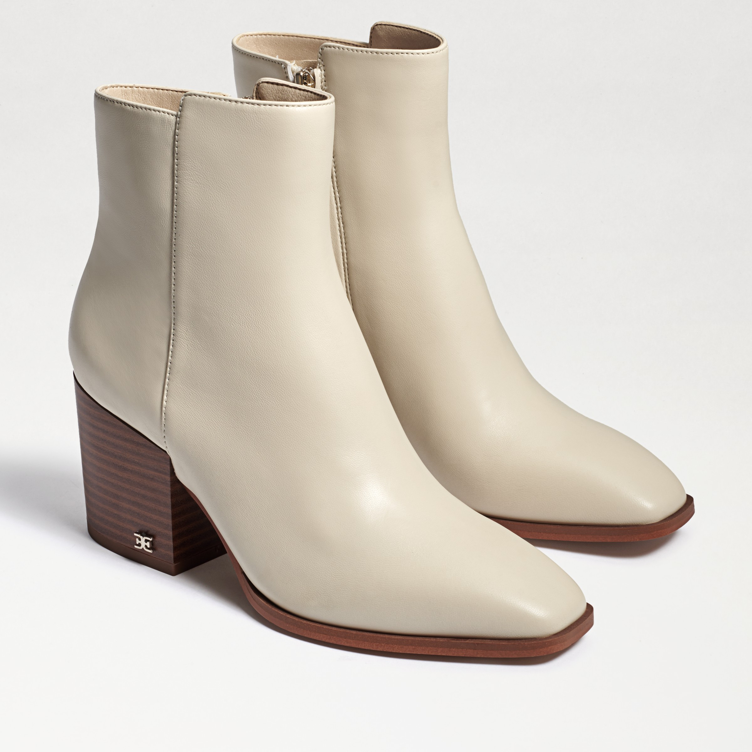 Sam Edelman Cari Block Heel Bootie Modern Ivory | Sam Edelman