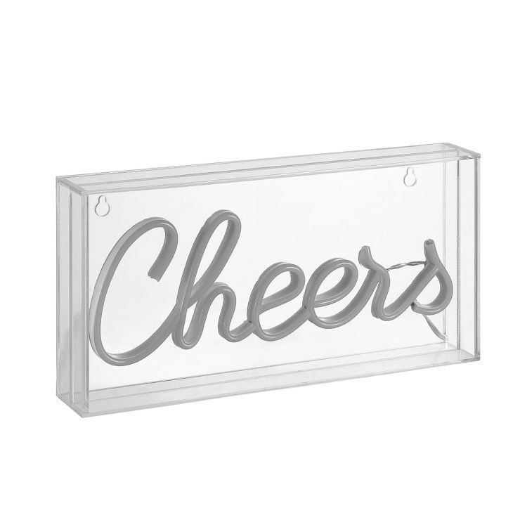 11.8" Cheers Contemporary Glam Acrylic Box Pendant (Includes LED Light Bulb) Neon Yellow - JONATH... | Target
