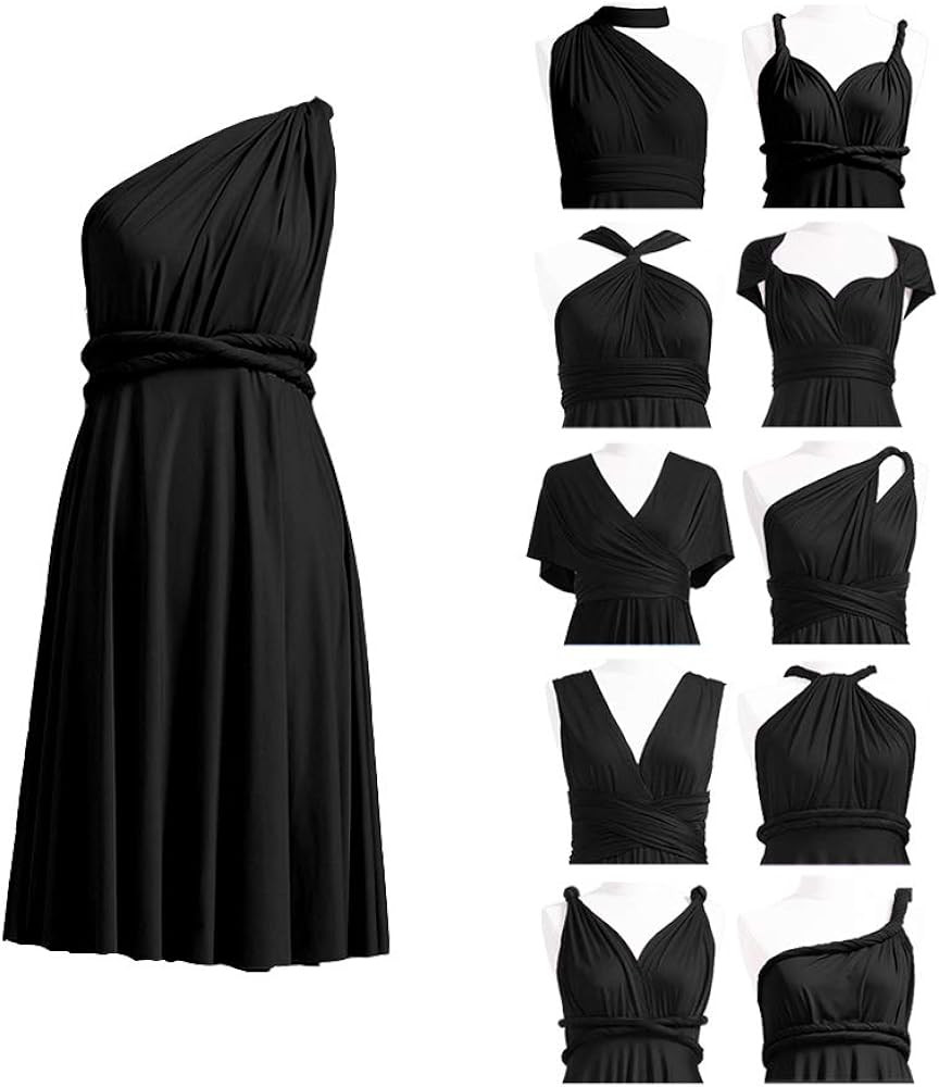Knee Length Short Infinity Dresses for Bridesmaids Convertible Dresses Transformer Multiway Twist... | Amazon (US)