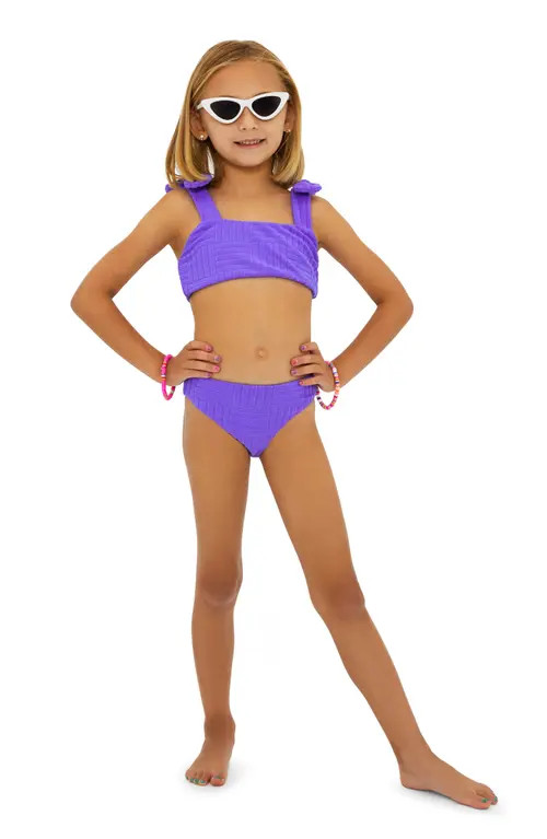Beach Riot Kids' Little Stella Two-Piece Swimsuit in Ultra Violet at Nordstrom, Size 5-6 | Nordstrom