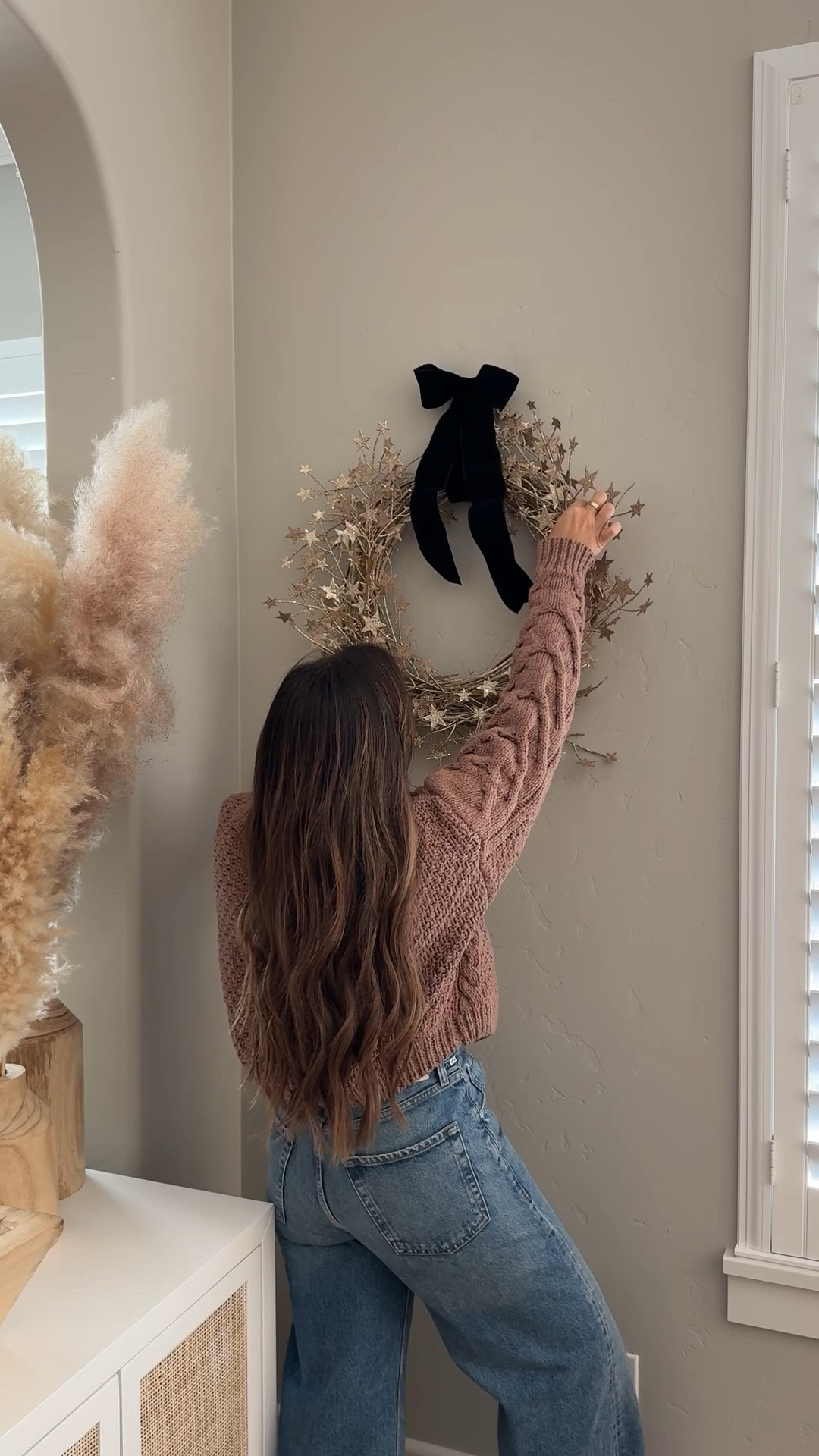 The beloved Christmas star garland is back and ready to work some Halloween magic! 🖤  Just add a black velvet ribbon to give it those spooky vibes, and when Christmas rolls around, swap it out for a touch of whimsical magic. 🎄 A wreath you can use over and over again? Yes, please! 🎀

#LTKFindsUnder50 #LTKHome #LTKVideo