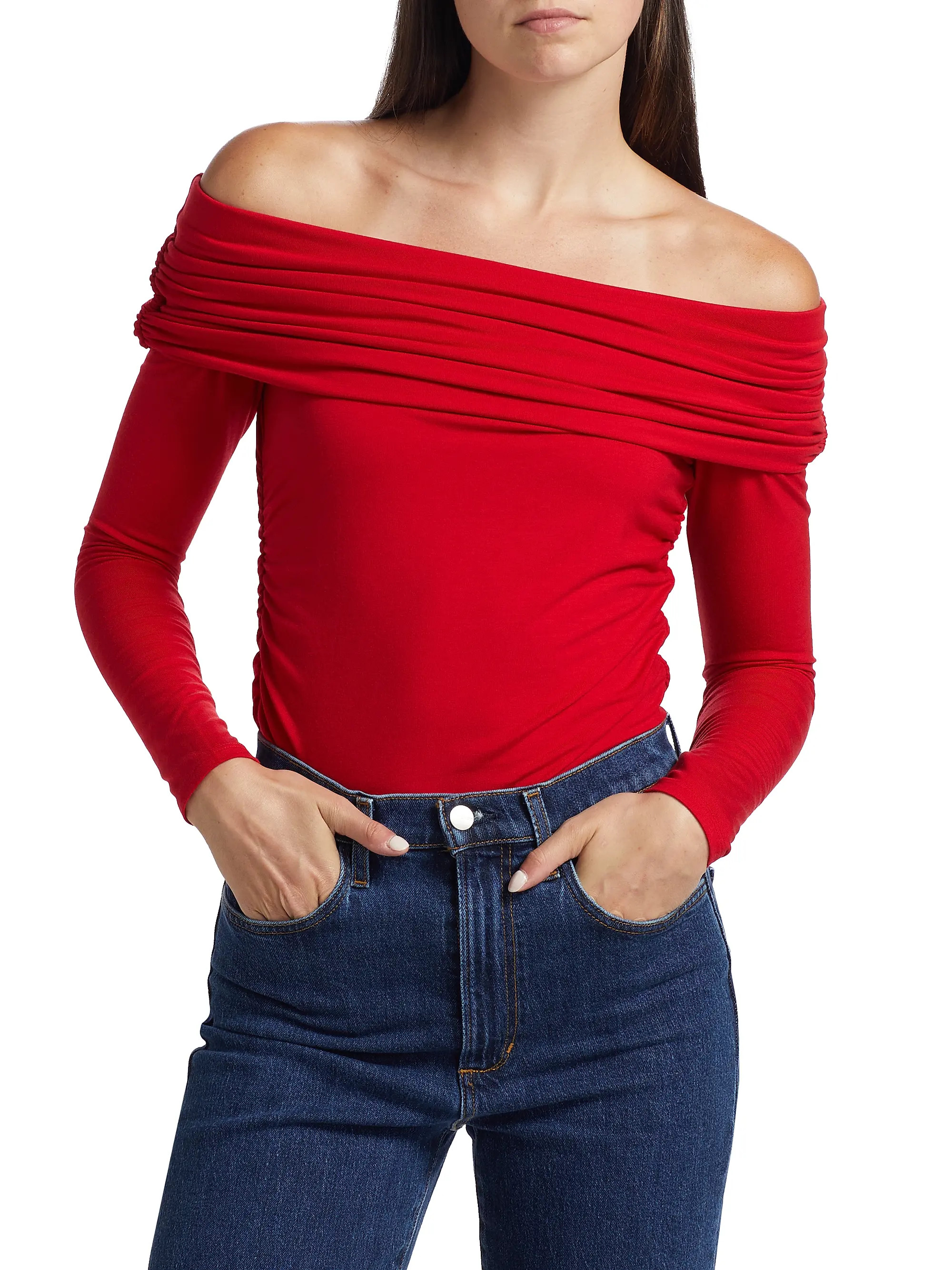 Florentina Stretch Knit Off-The-Shoulder Top | Saks Fifth Avenue