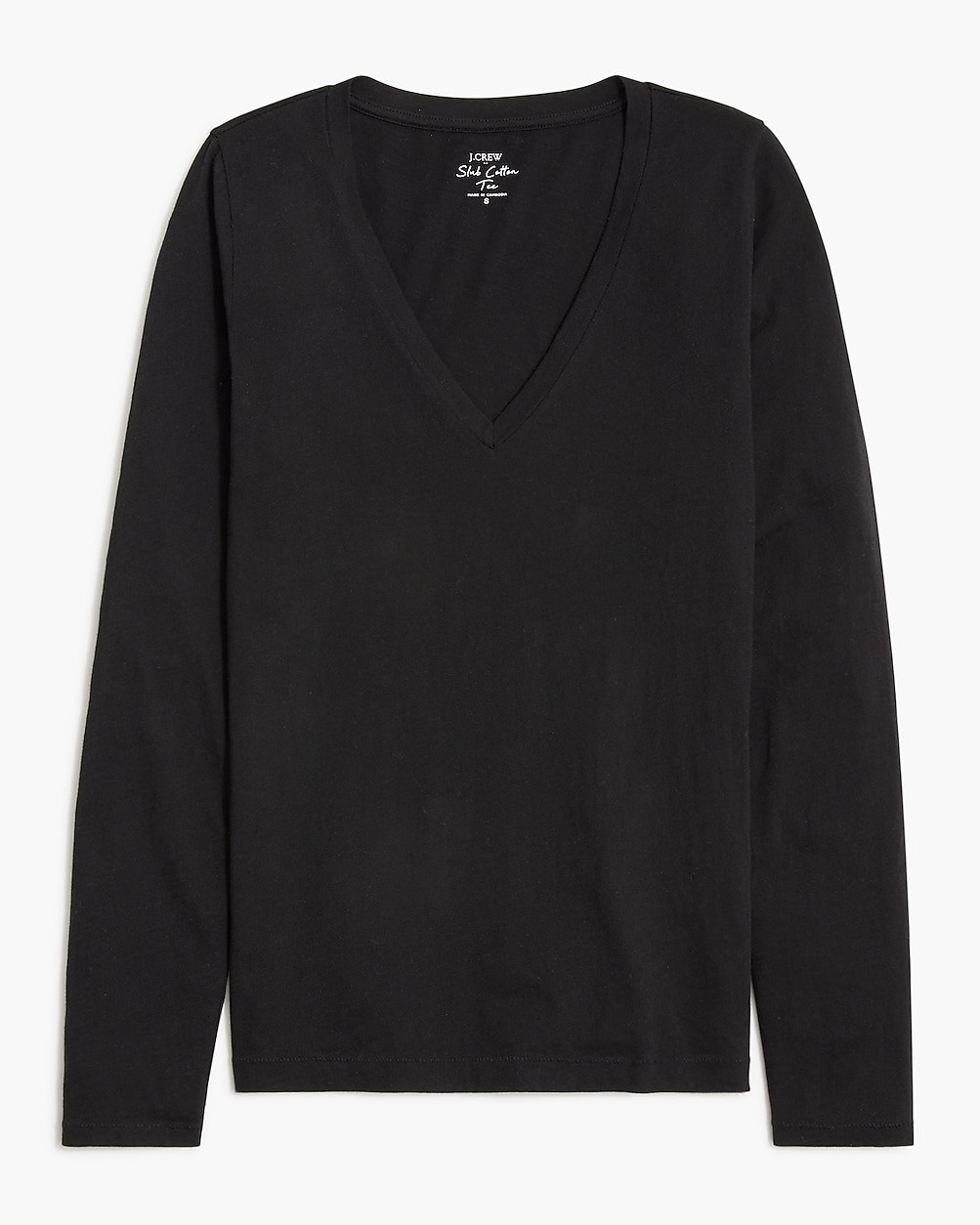Long-sleeve vintage slub cotton V-neck tee | J.Crew Factory