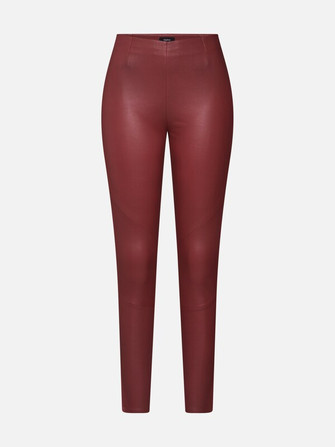 Estefania In Roter Lackhose Leder Leggings Leder Outfits