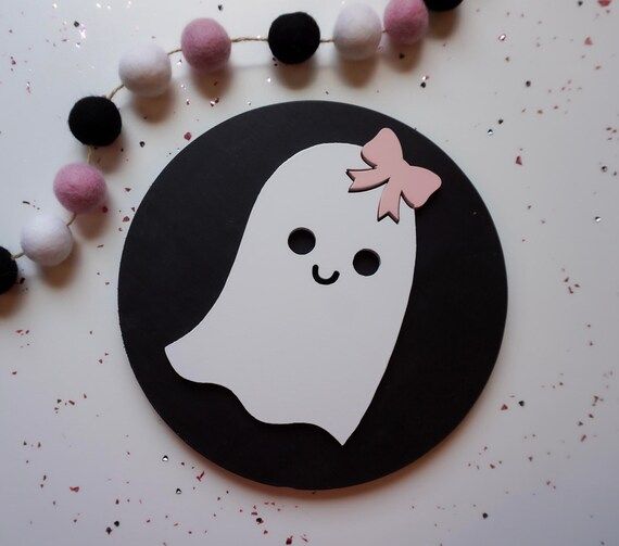 Pink Ghost | Halloween Decor | Hey Boo | Pink Halloween | Halloween Bookshelf | Halloween Kid Sig... | Etsy (US)