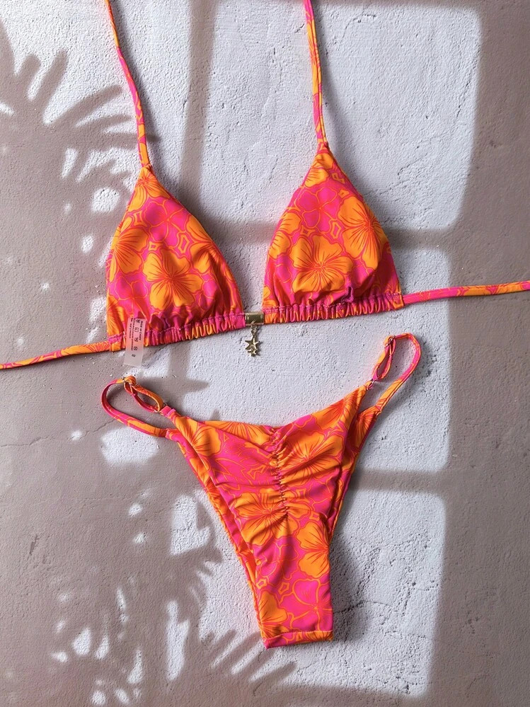 Halter floral | SHEIN