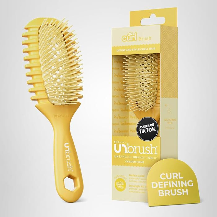 DuoFlex Bristles & Style Curl Handle Wavy, Coily, or Curly Hair Brush for Gentle Detangling & Fas... | Amazon (US)