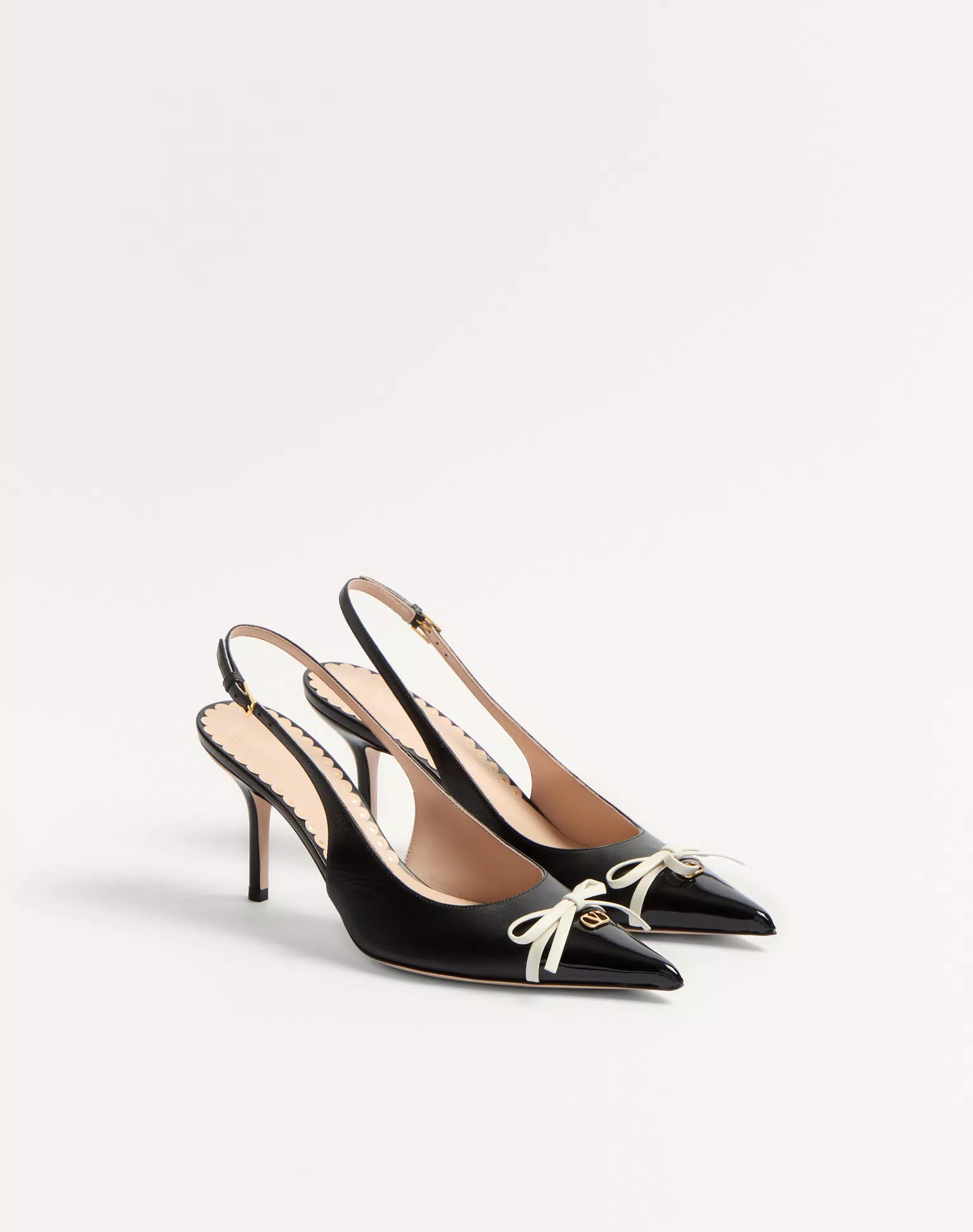 Bepointy Slingback Pump In Patent Leather And Kidskin 80Mm | Valentino