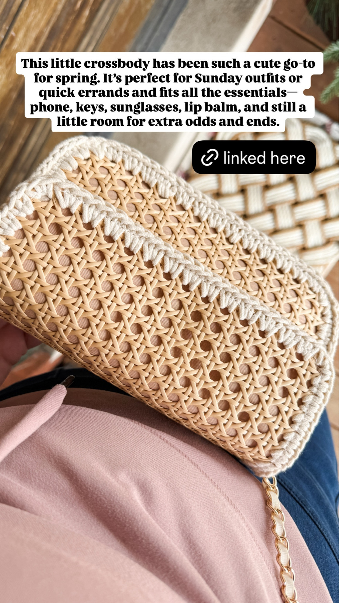 This little crossbody has been such a cute go-to for spring. It’s perfect for Sunday outfits or quick errands and fits all the essentials—phone, keys, sunglasses, lip balm, and still a little room for extra odds and ends.

#LTKmomlife #LTKSeasonal #LTKootd