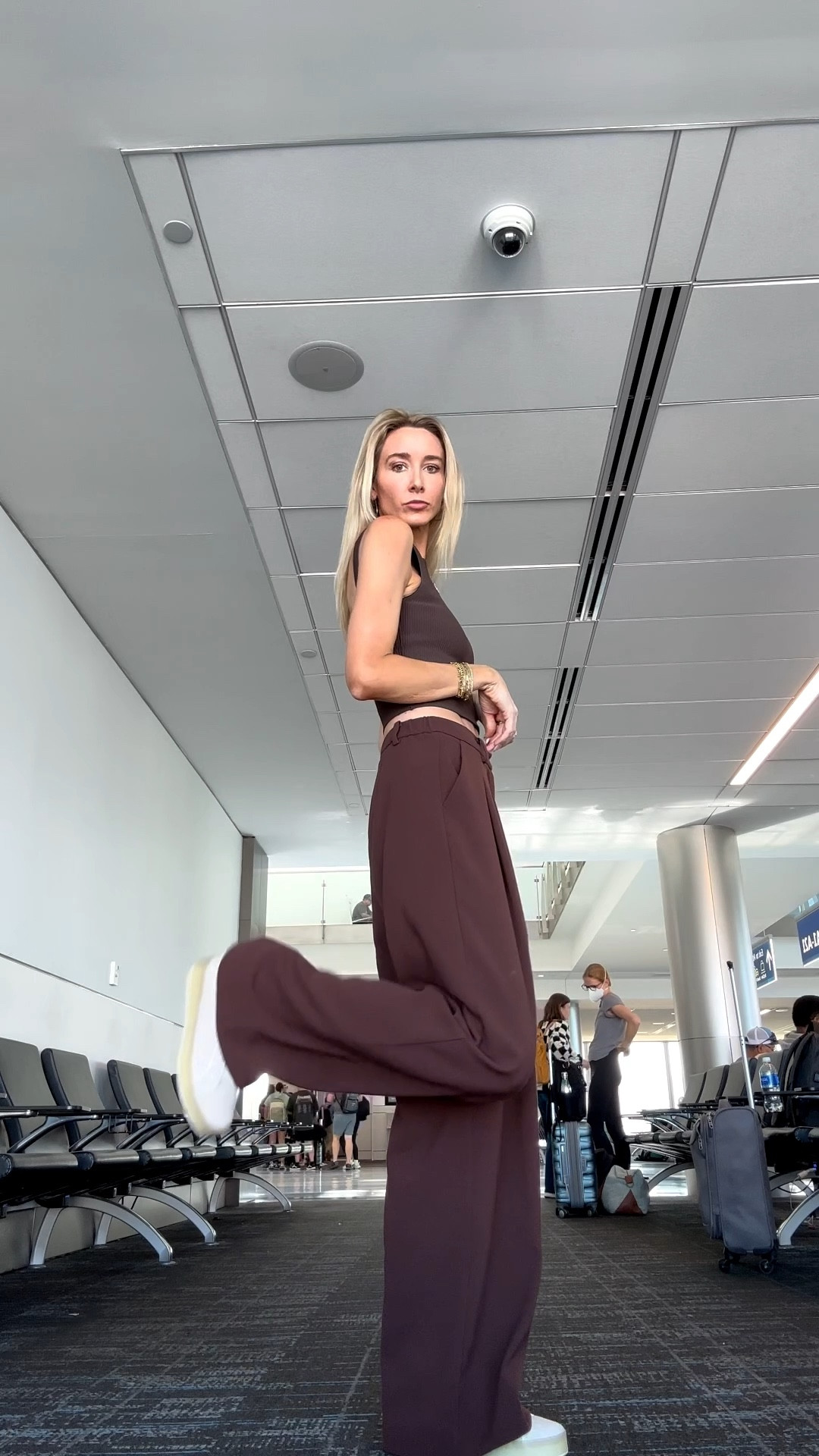 Headed to Florance Italy and this was the flight fit perfect for tall girls! 

👖 Are my elevated gals drooling over the pants yet? Always borrowed these from my bestie Stephanie, finally got my own. Loosey goosey for flying and actually long enough. 
👚 Top from @aritzia 
🎒 Big ass backpack that fits everything and is less than $40
👟 Creamy dreamy sneakers perfect for all the walking but still cute  

I’m not an influencer but I’ll be cosplaying one this week so there….

#LTKStyleTip #LTKFindsUnder50 #LTKTravel