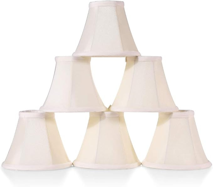 Wellmet Chandelier Shades, ONLY FOR CANDELABRA BULBS, Clip-on Fitter Lamp Shades, 3" X 6" X 5", 6... | Amazon (US)