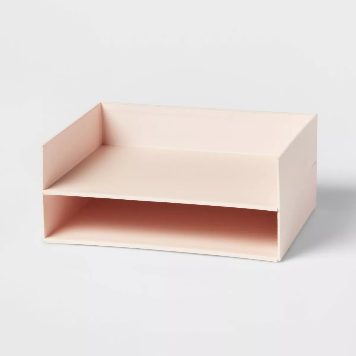 Canvas Letter Tray Organization Set of 2 Blush - Brightroom™: Desk Organizer & Office Supplies ... | Target